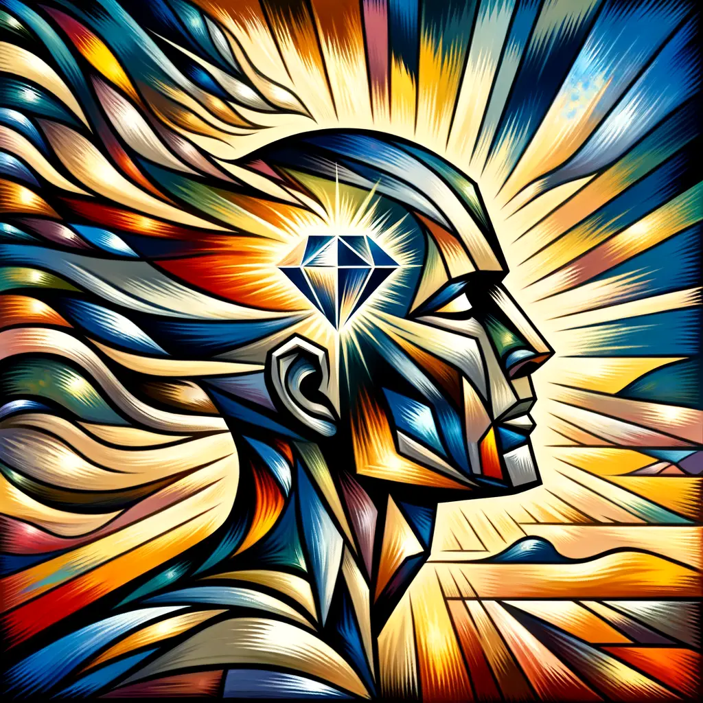 Diamond Heart in Storm Shadows: Eternal Strength Rising