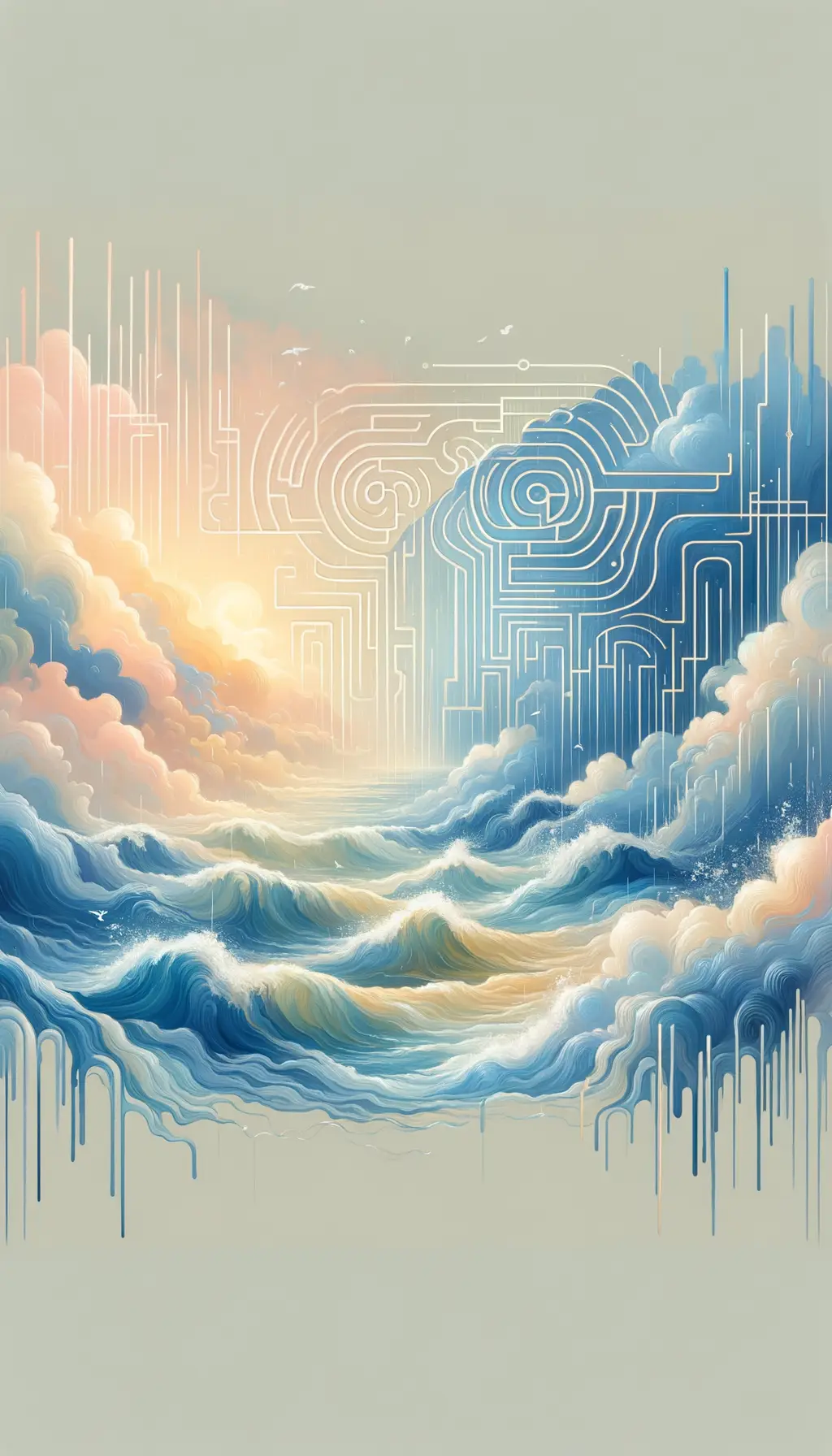Whispers of Tranquility: A Labyrinth of Light and Rain