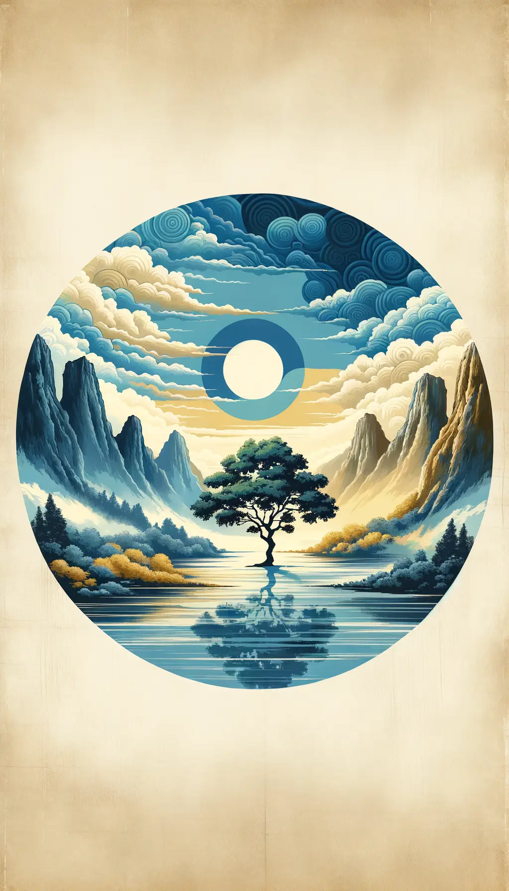 Eternity Embraced: Whispers of the Oak in Tranquil Skies