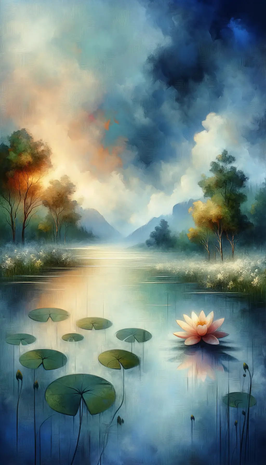 Whispers of Resilience: A Lotus Blooms in Tranquil Reflection