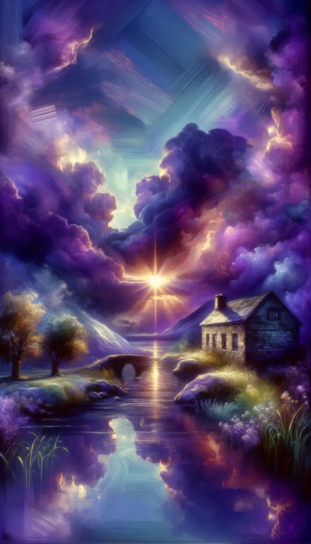 Echoes of Resilience: A Soul's Reawakening Amidst Violet Skies