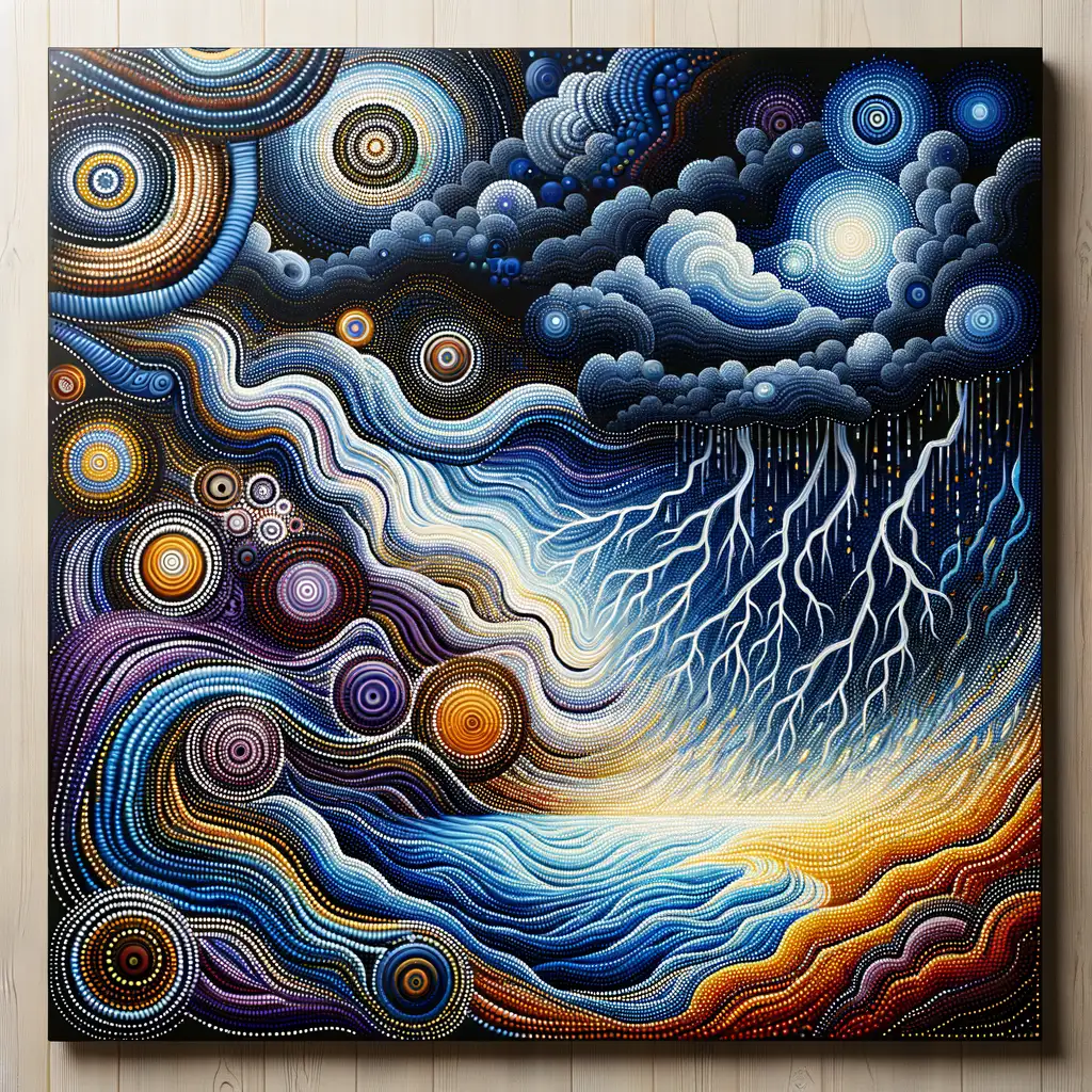 Echoes of Stormy Souls: Whispering Shadows in Dotted Hues
