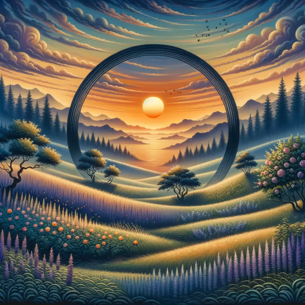 Whispers of Lavender Dreams: Sunset Serenity in Tranquil Meadows
