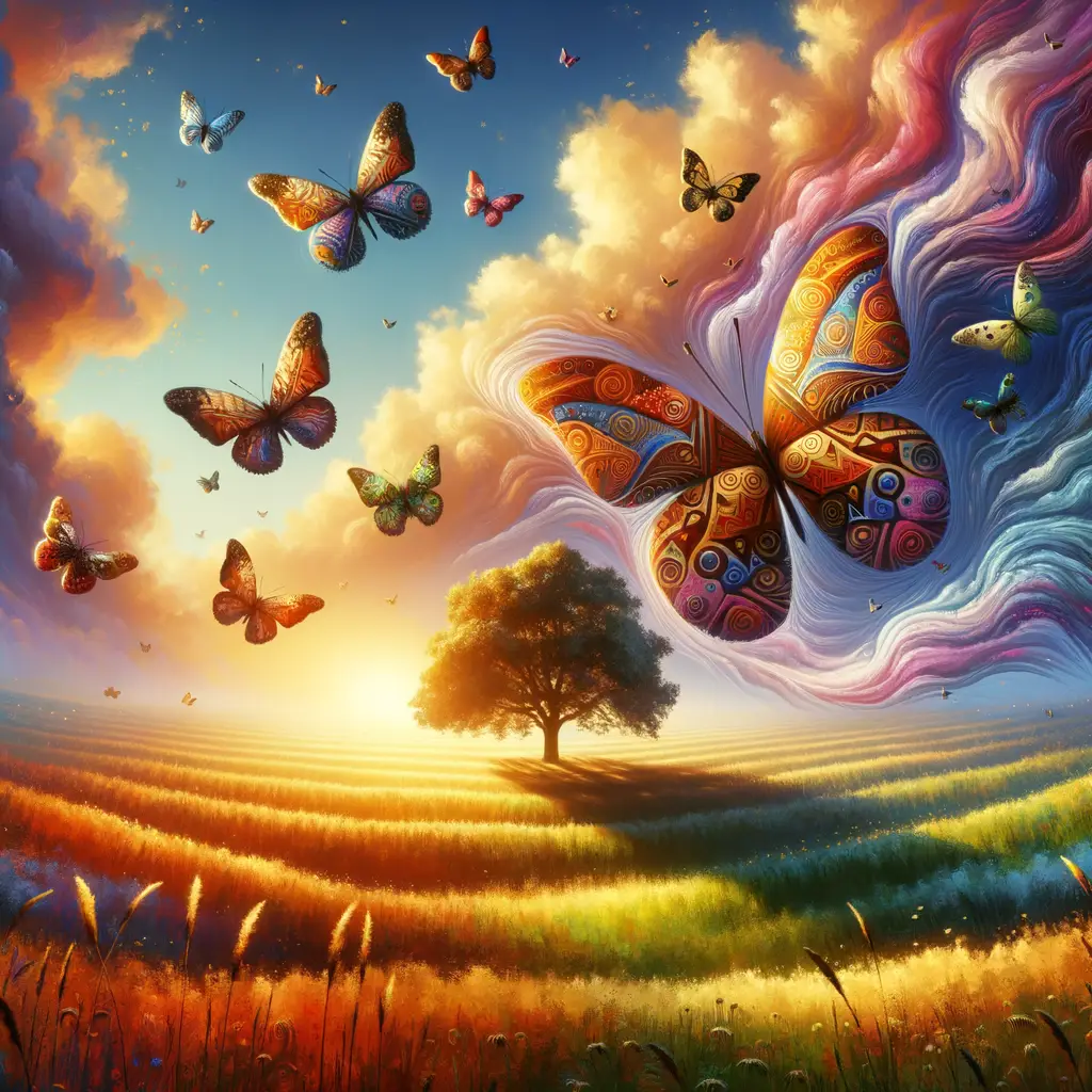 Resilience Through Tribal Symbols: A Ballet of Butterflies