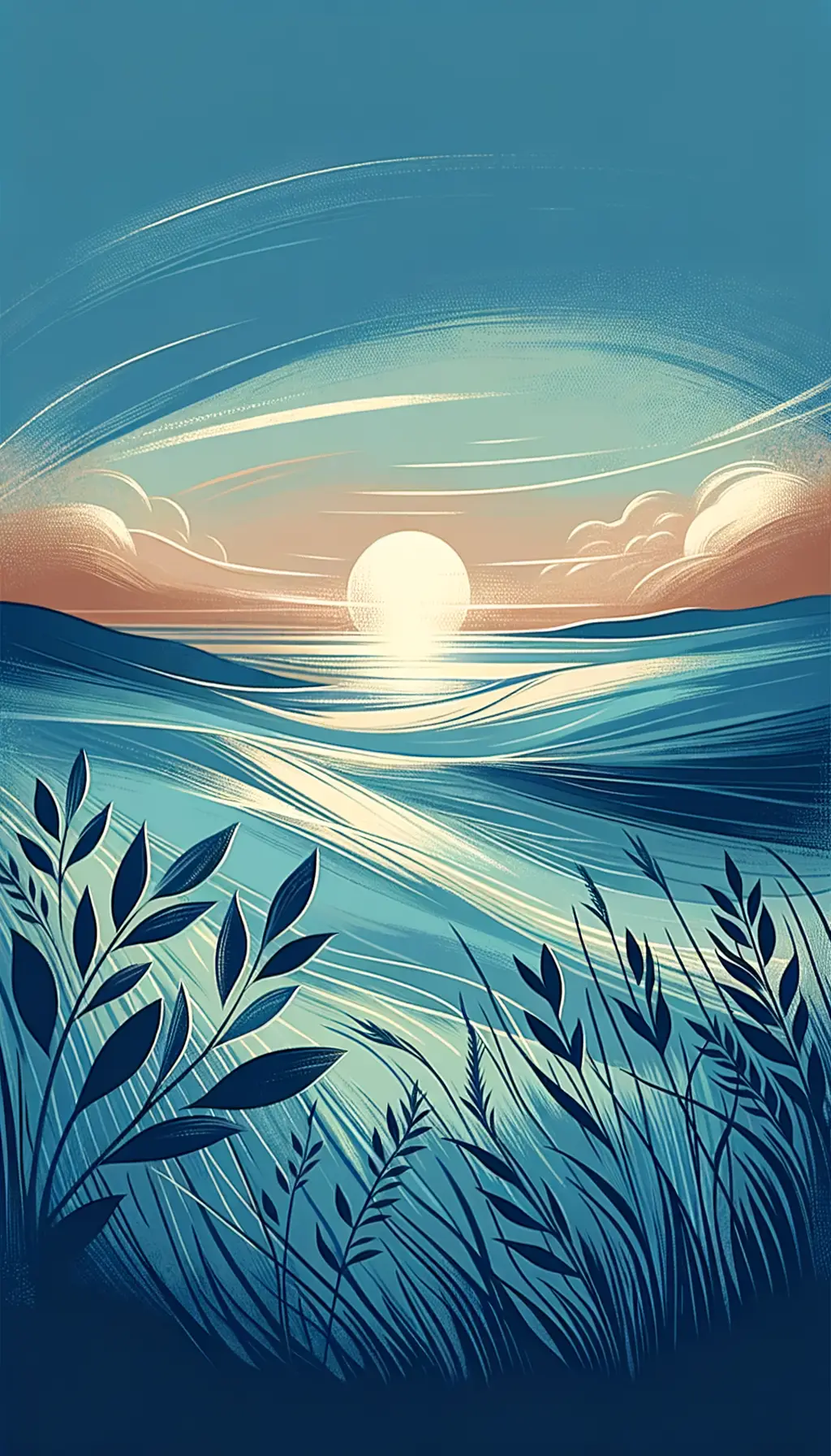 Whispers of the Heart: Sunset Therapy by the Calm Ocean