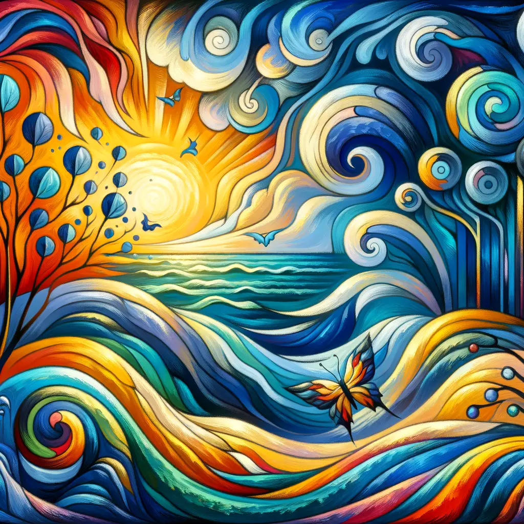 Silent Symphony: Emerge and Bloom by the Azure Shore