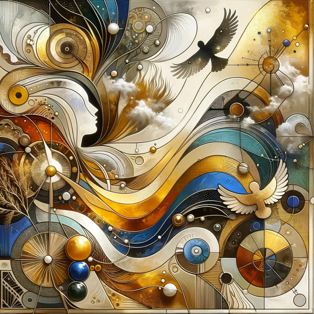 Golden Whispers: A Flight Through Emotive Haven