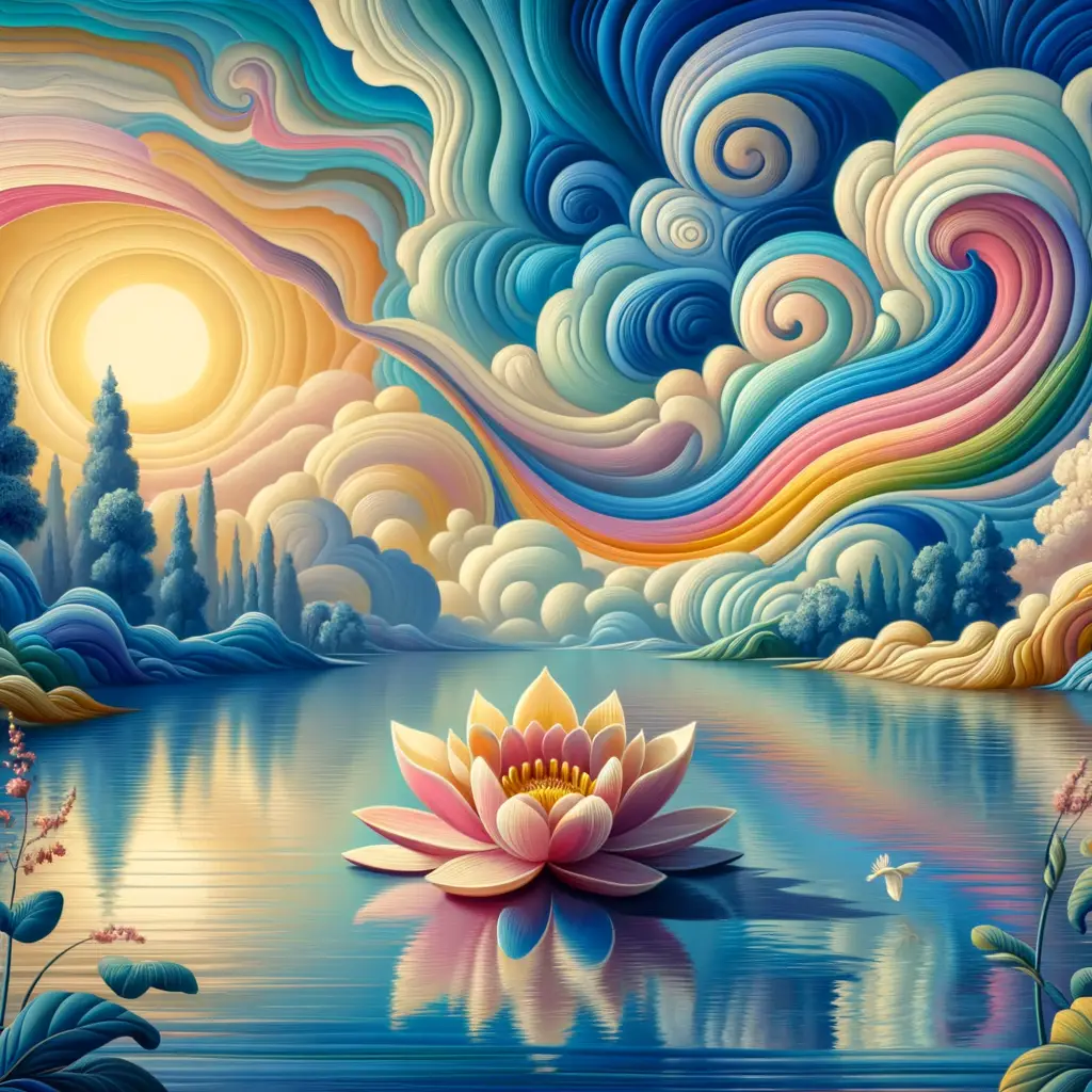 Ethereal Reverie: Blossoms of Imbued Serenity