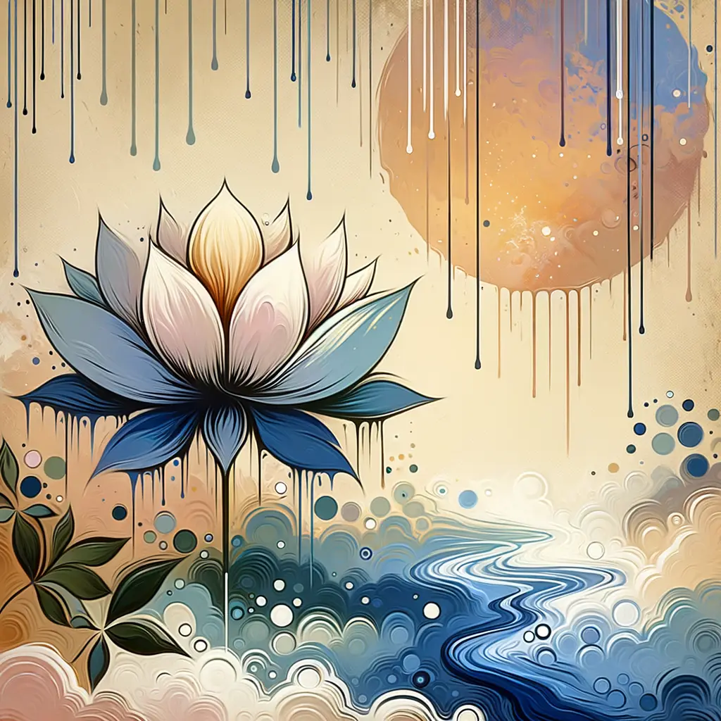 Lotus Whispers: A River's Journey Through Anxiety
