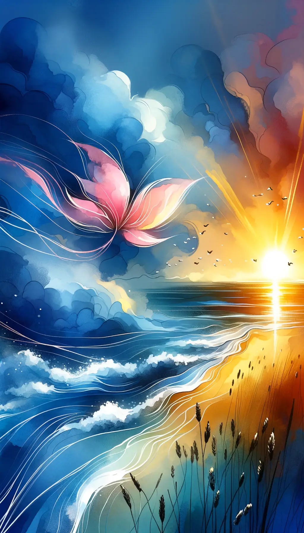 Echoes of Healing: Sunrise Dance on Calm Waters