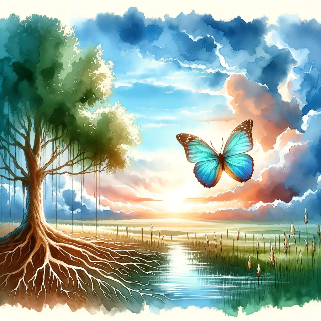 "Whispers of Renewal: Emergence in Azure"