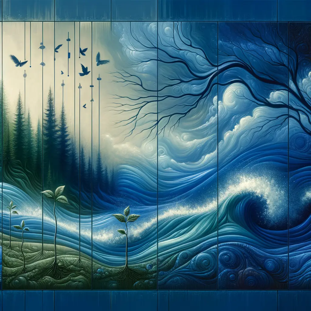 Ocean's Whisper, Forest's Song: Emergence of Tranquility