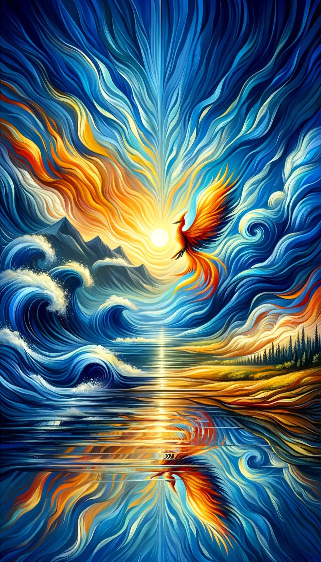 Whispers of Resilience: Waves of Reflection in Twilight