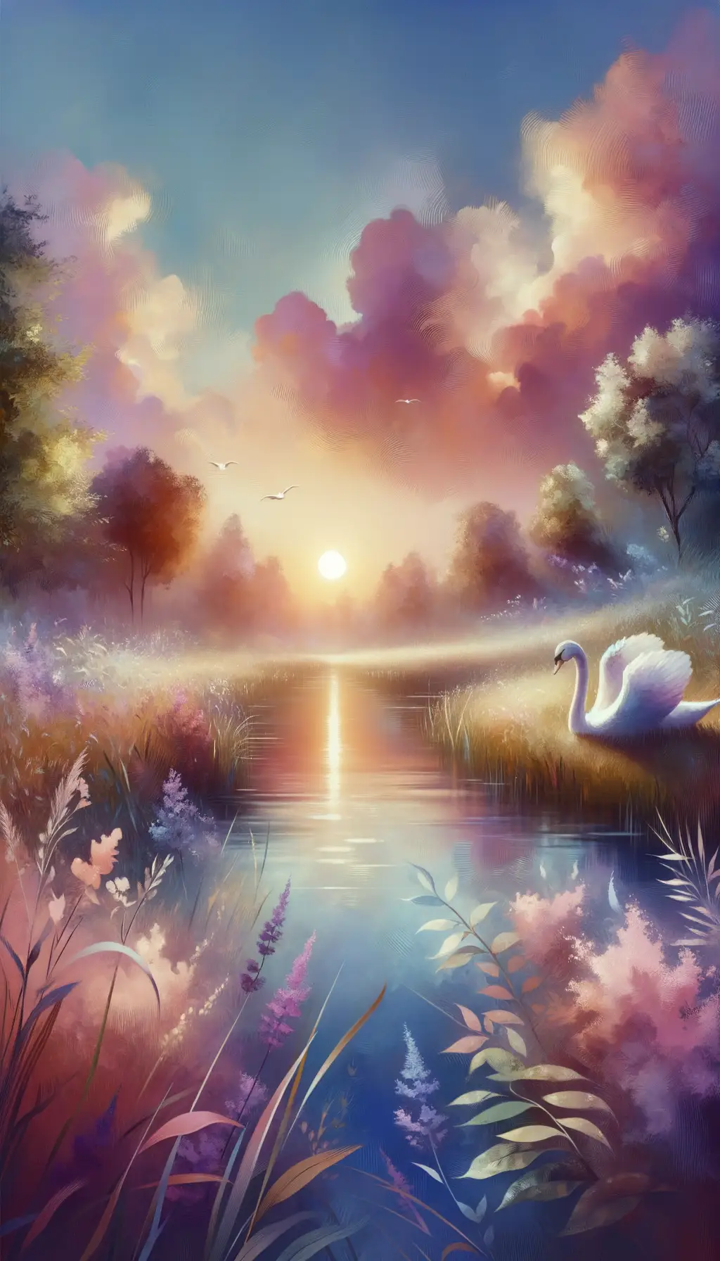 Twilight's Tranquil Reverie: Swan Song of the Soul