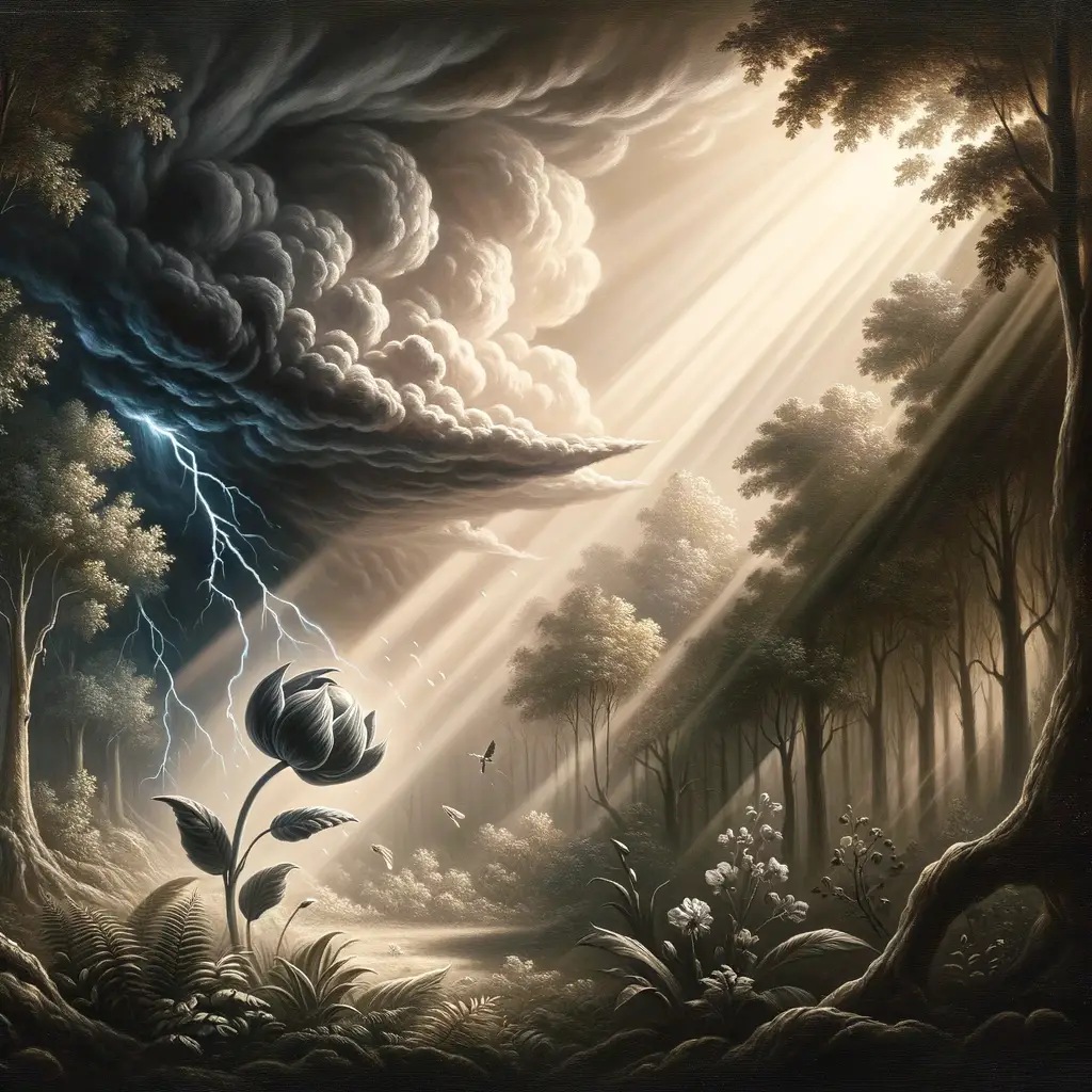 In the Heart's Shadow: Petals of Resilience