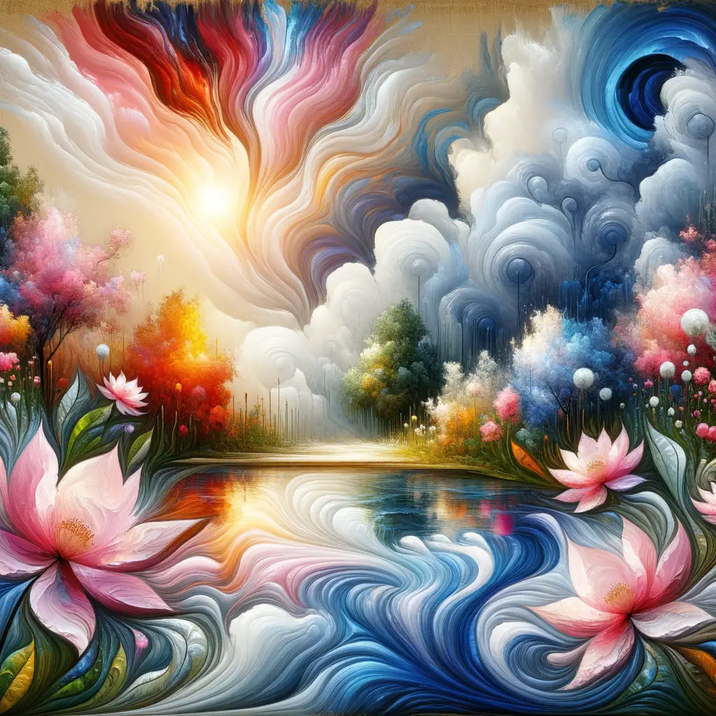Whispers of Inner Growth: Emotions in Blossom and Storm