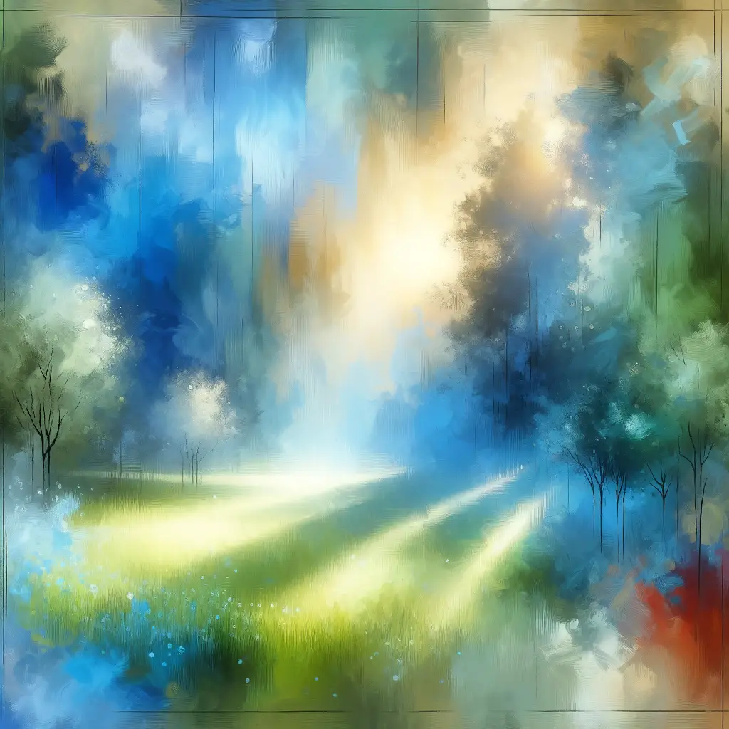 Ethereal Embrace: Whispering Winds in Sunlit Meadows