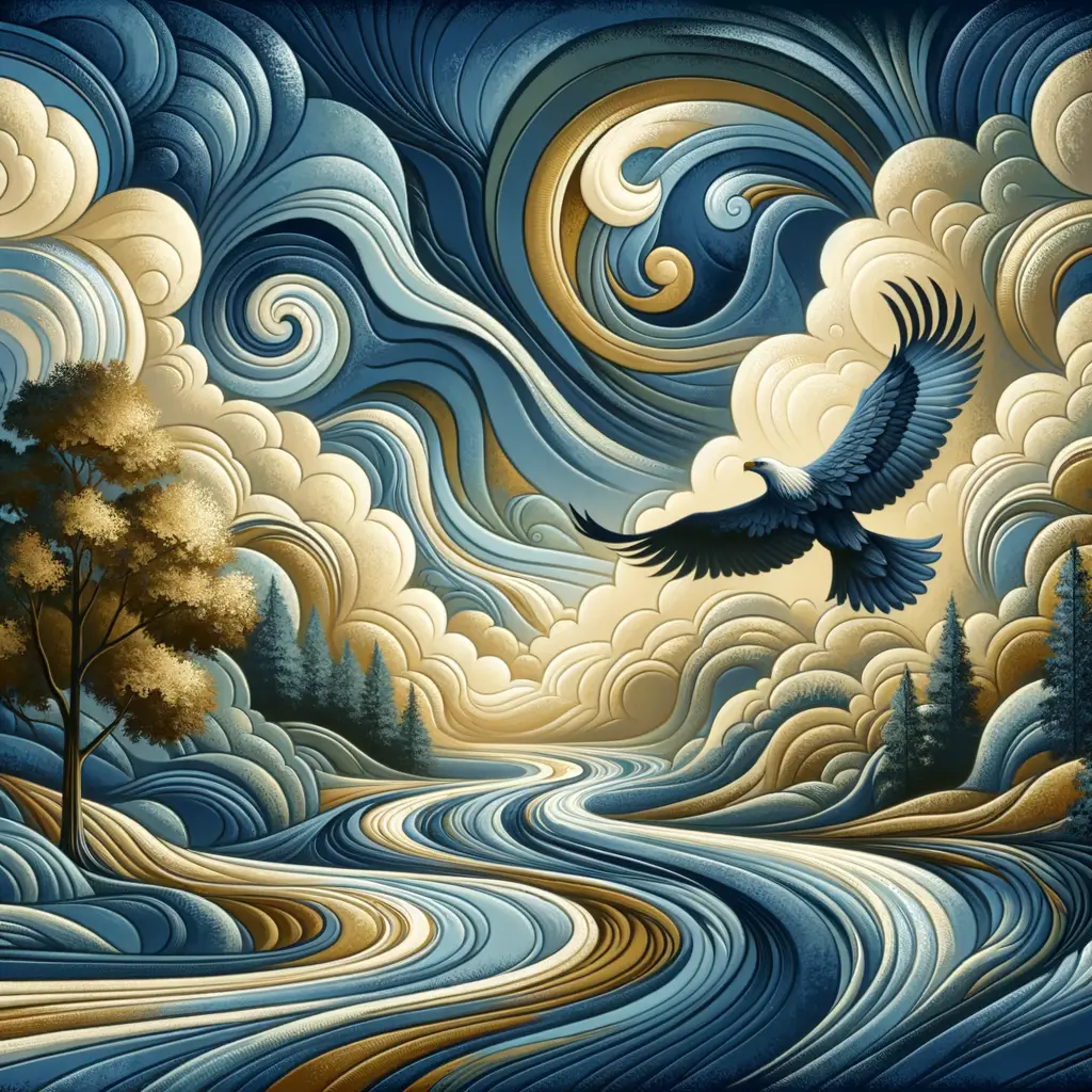 Sacred Flight: Whispers of Healing Beneath Azure Waves