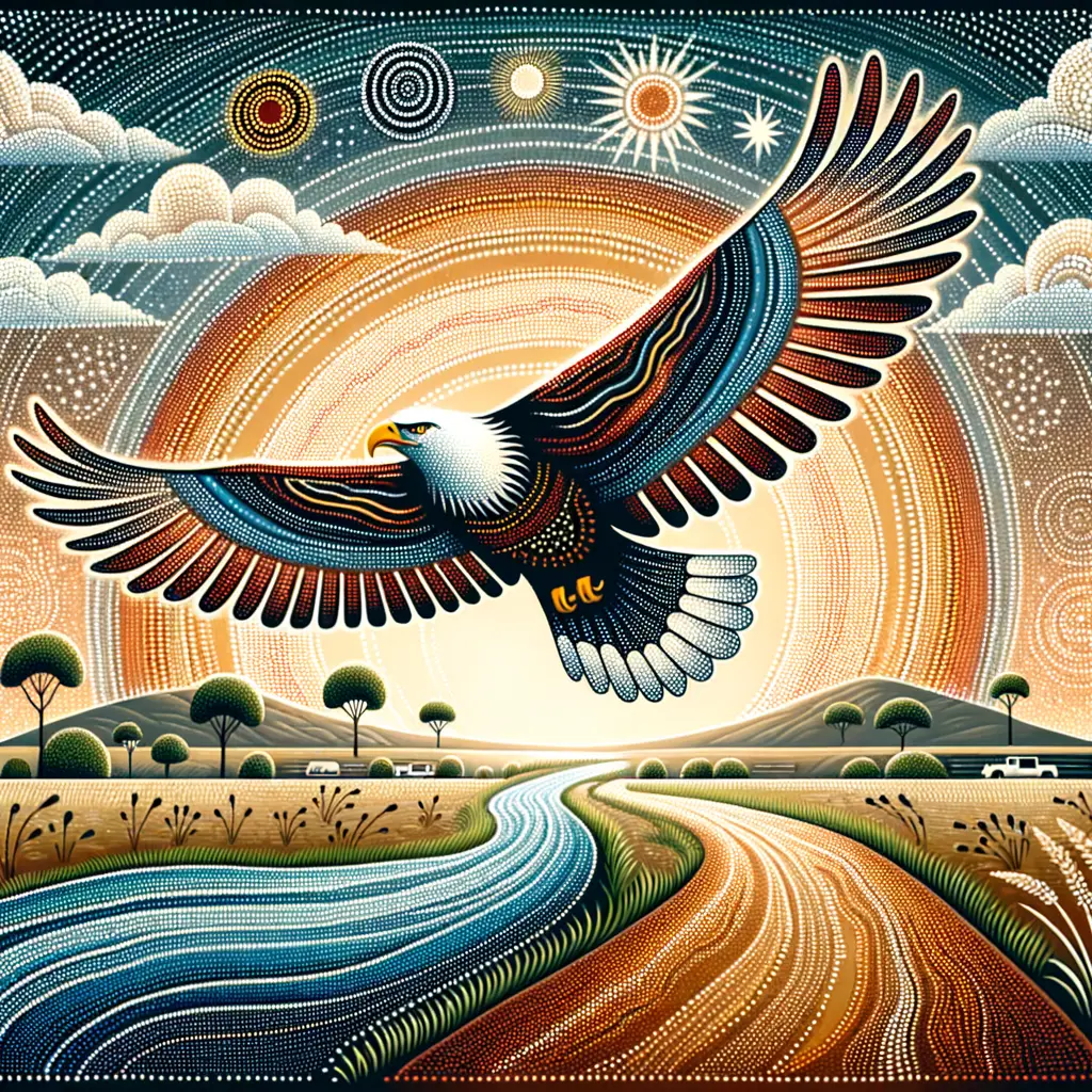 Whispers of the Flowing River: Journey of the Resilient Eagle