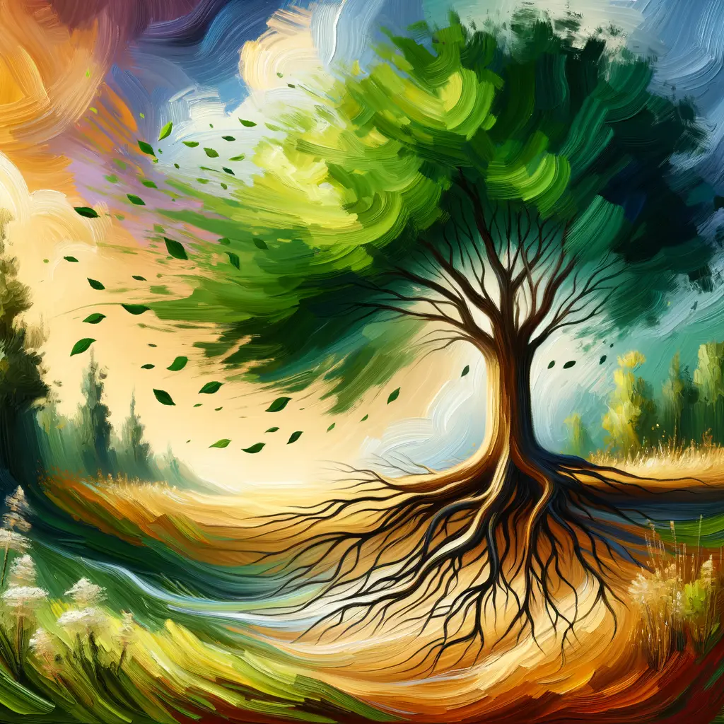 Whispers of Resilience: Embrace in Earthly Stillness