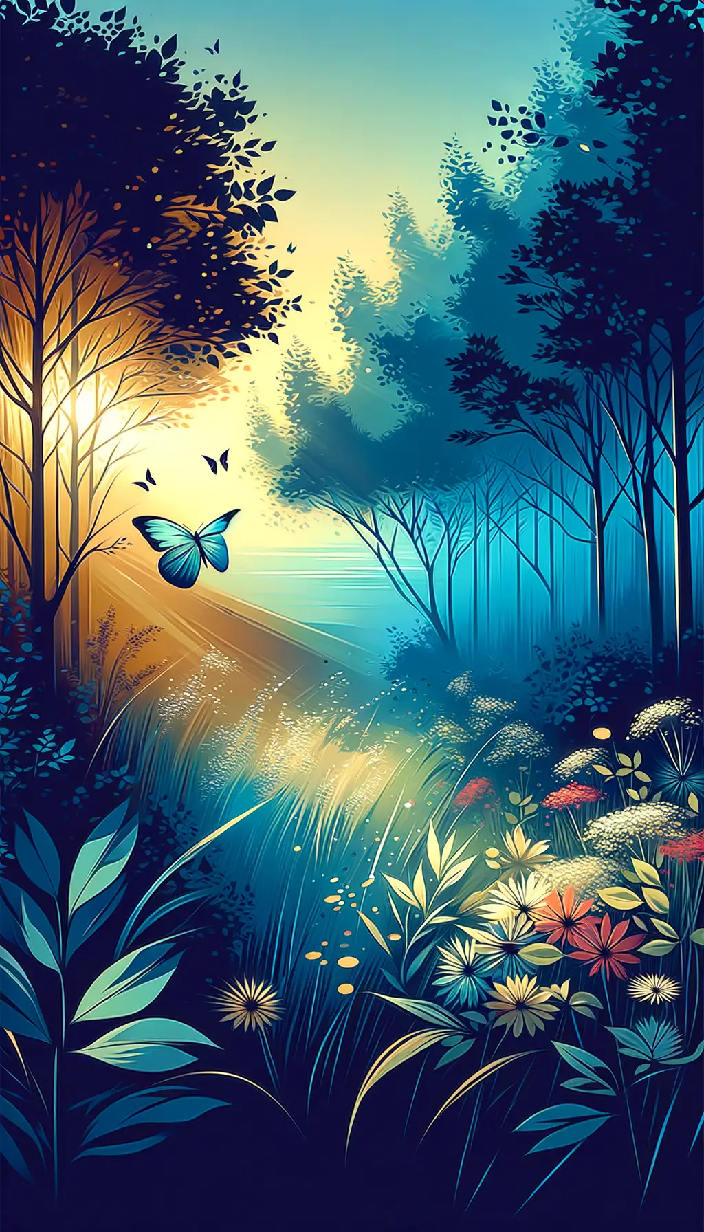 Whispers of the Wild: Emotion's Canvas in Ocean Blue