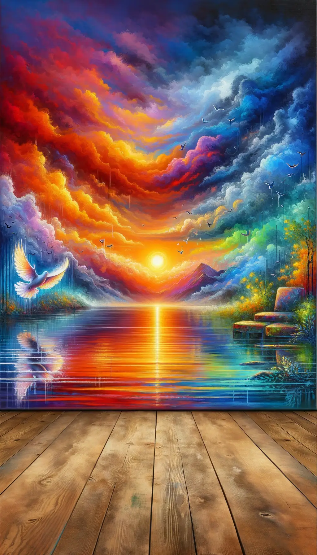 Solace's Chromatic Flight: Dove Wings of Reflective Transformations