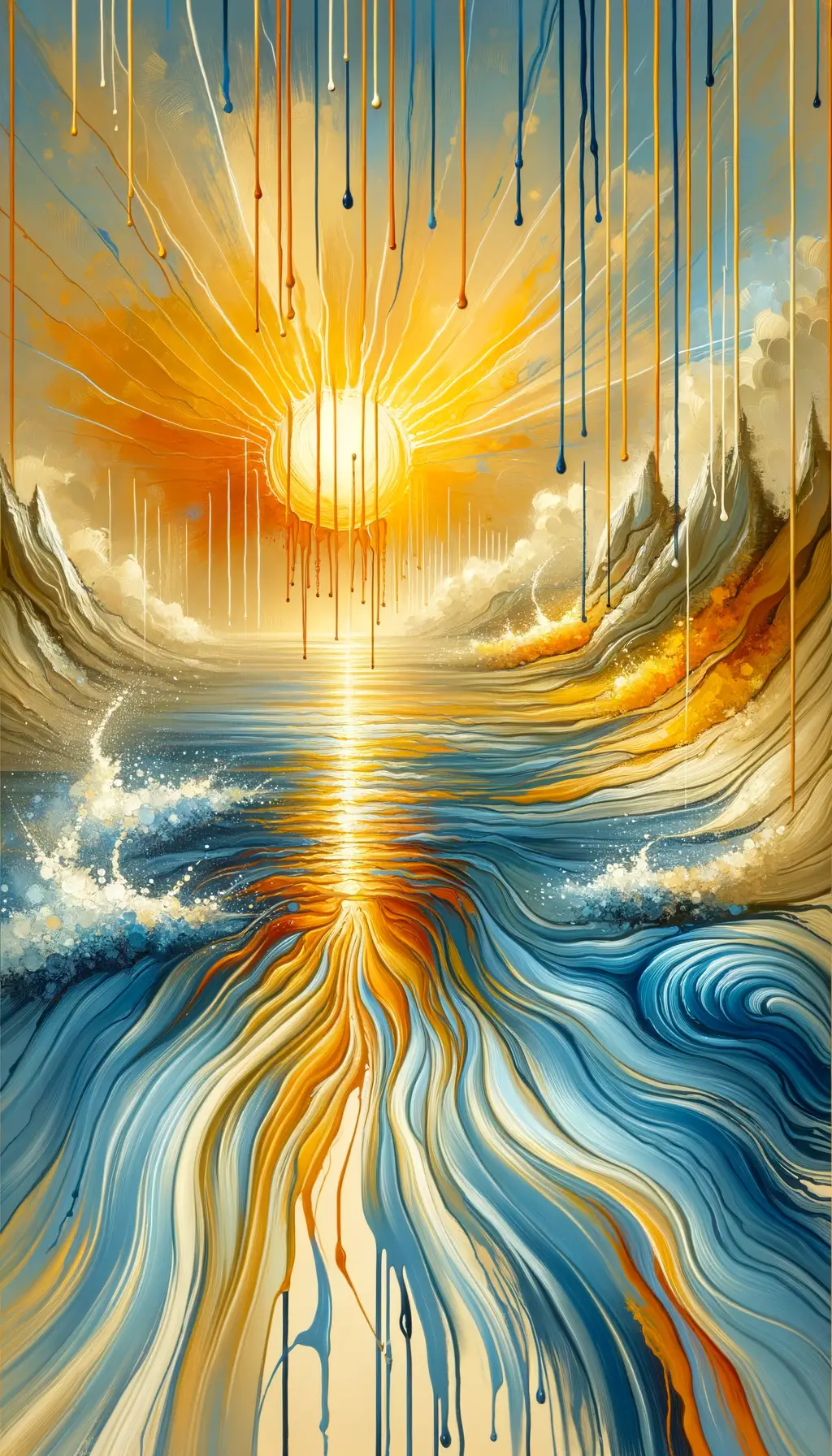 Whispers of Surrender: Ephemeral Embers and Ocean Reflections