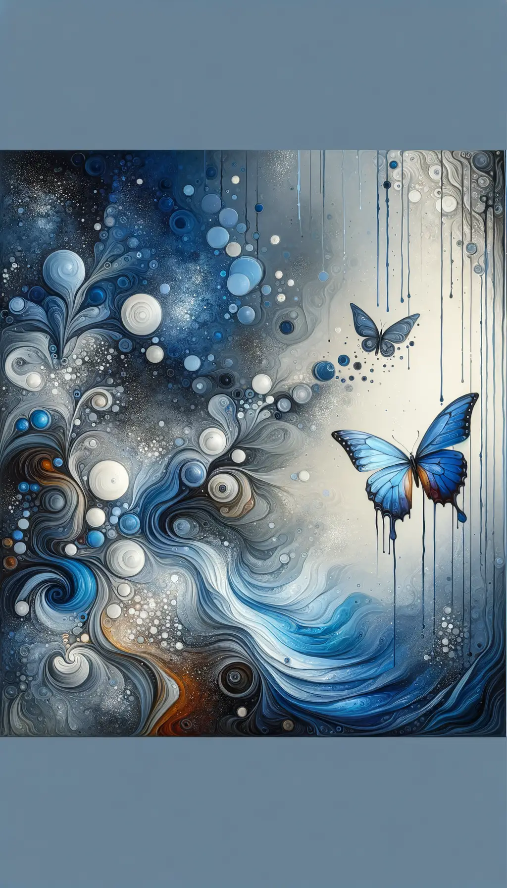 Oceanic Reverie: Wings of Transformation in a Tranquil Garden