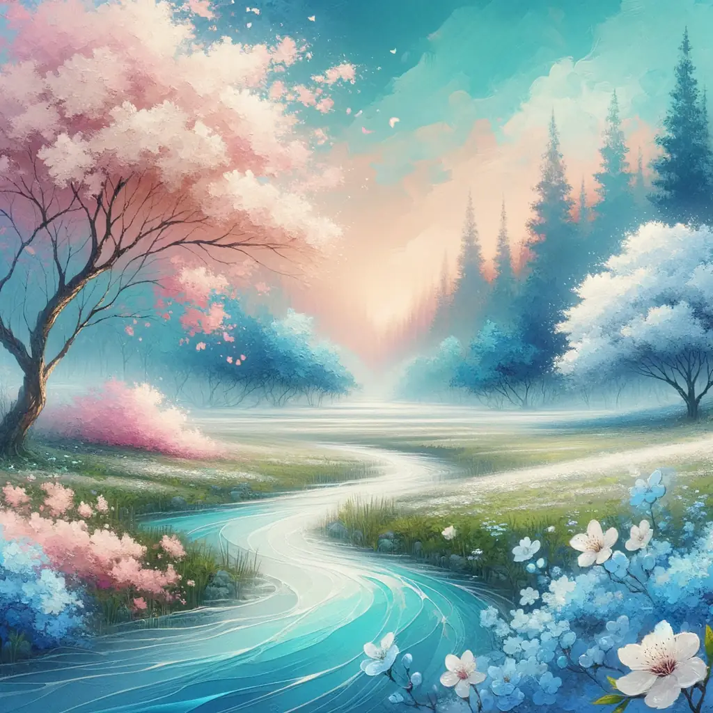Aurora of Blossom Serenity: Meadow's Therapy Tapestry