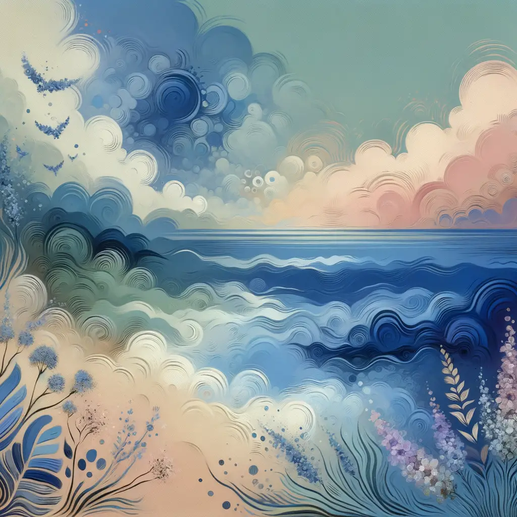 Lavender Blooms on Tranquil Waters