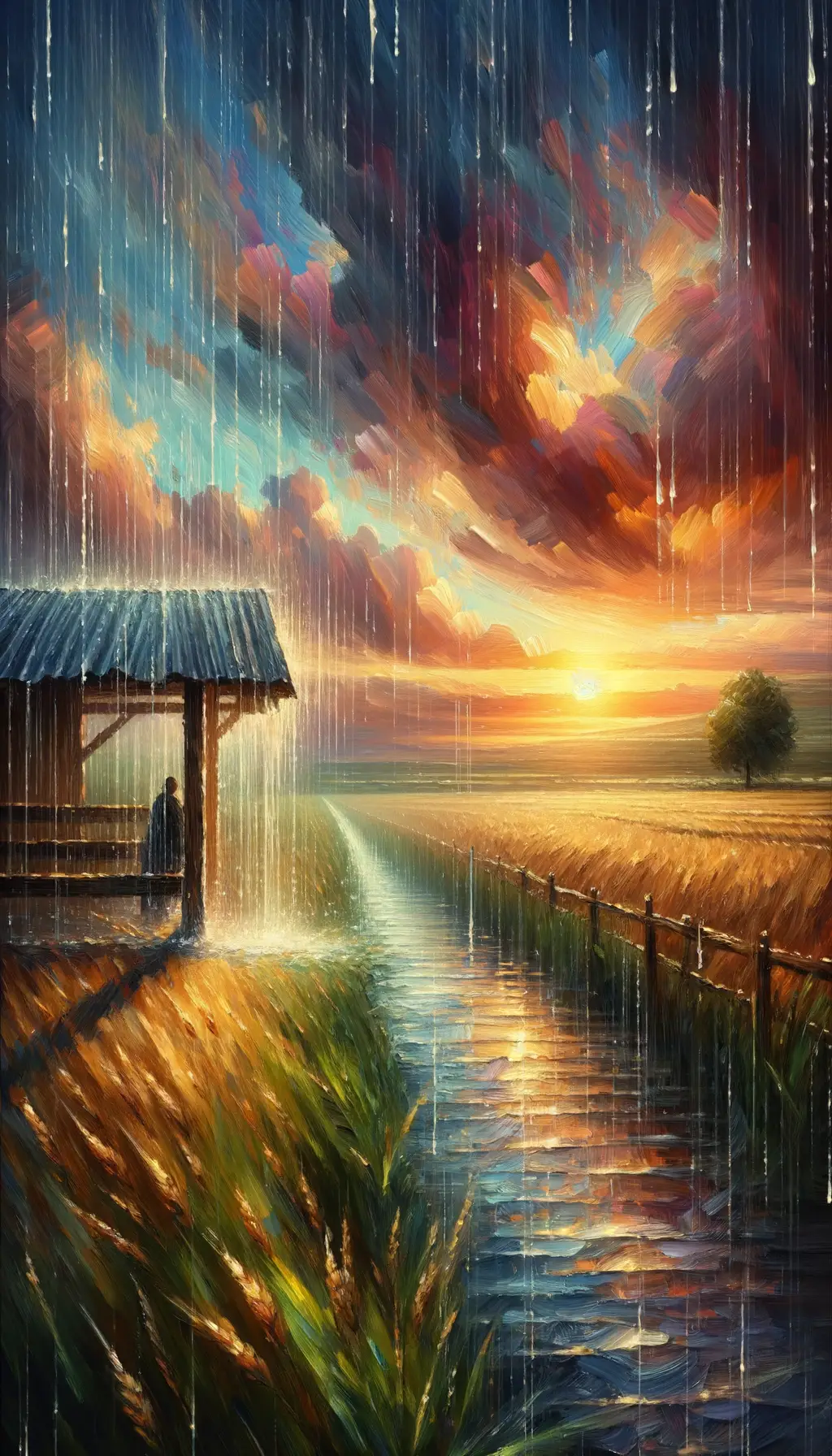 Whispers of the Heart: Sunset Symphony in Rustic Serenity