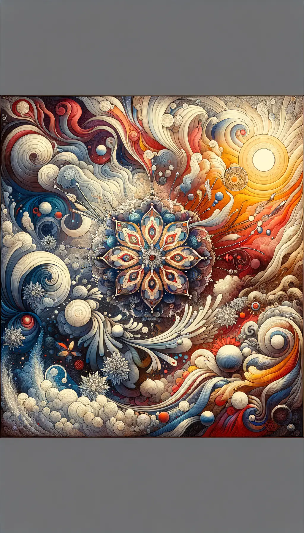 Whispers of Sunset Serenity: A Snowflake's Journey in Stillness