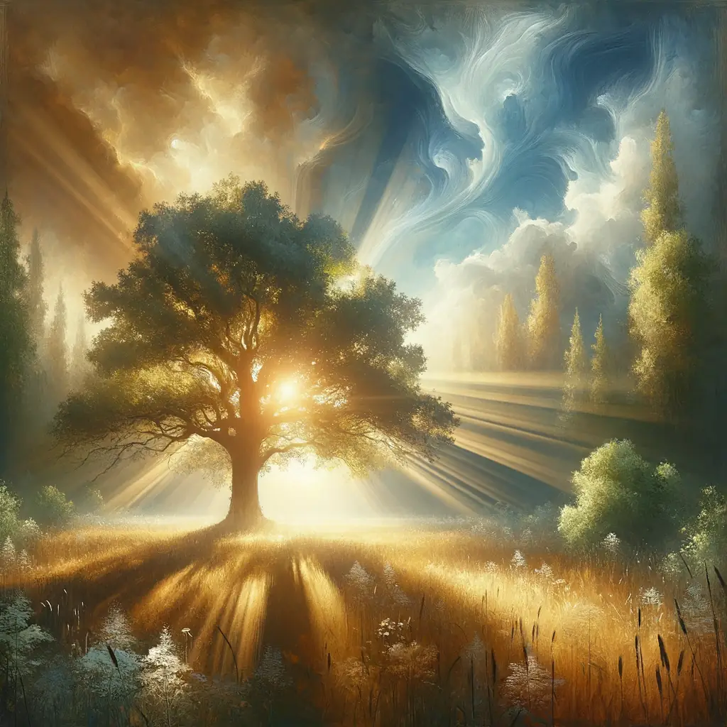 Solace's Embrace Under the Oak: A Therapy Meadow