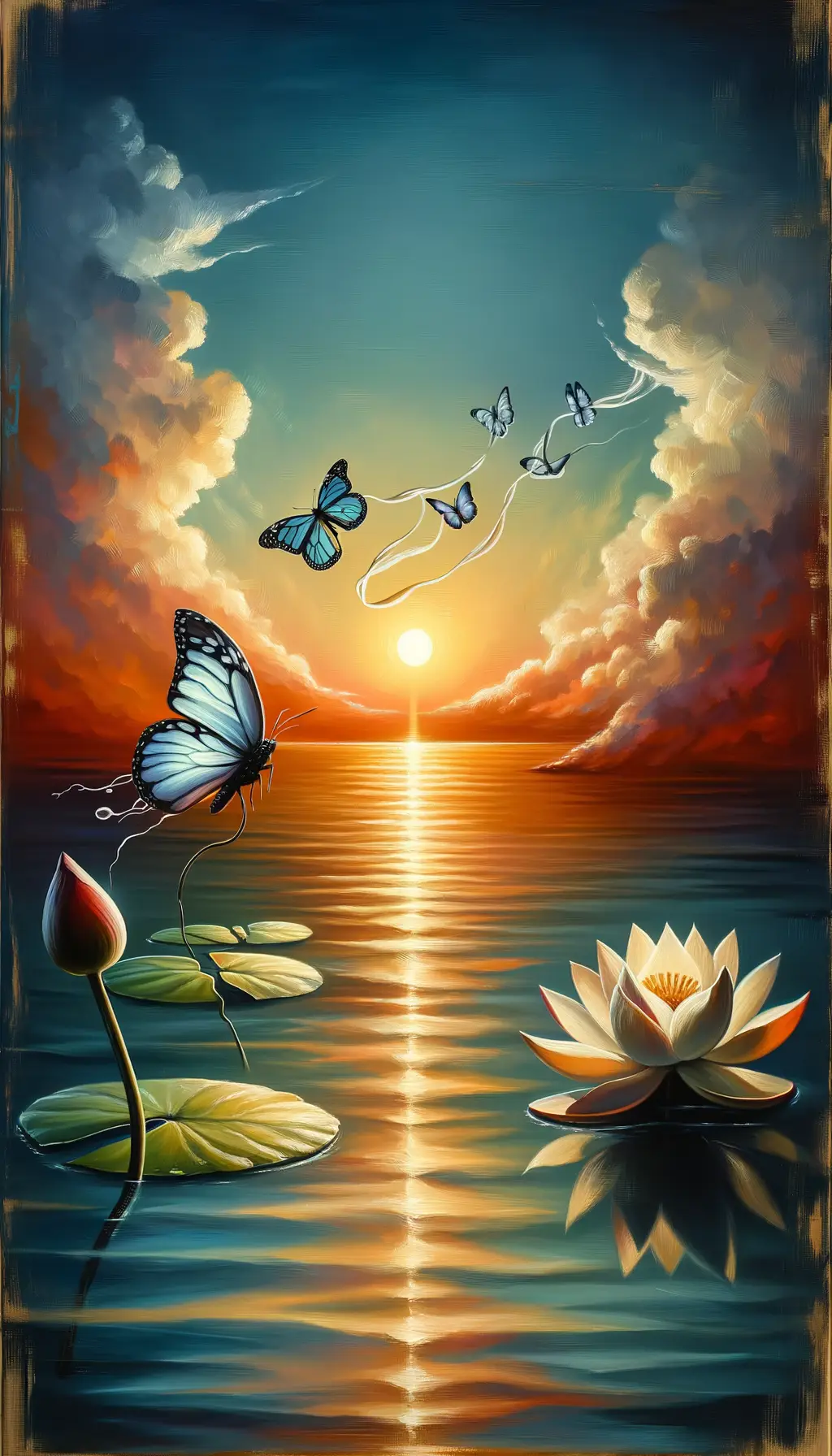 Whispers of Renewed Promise: Ocean's Cocooned Blossom" 