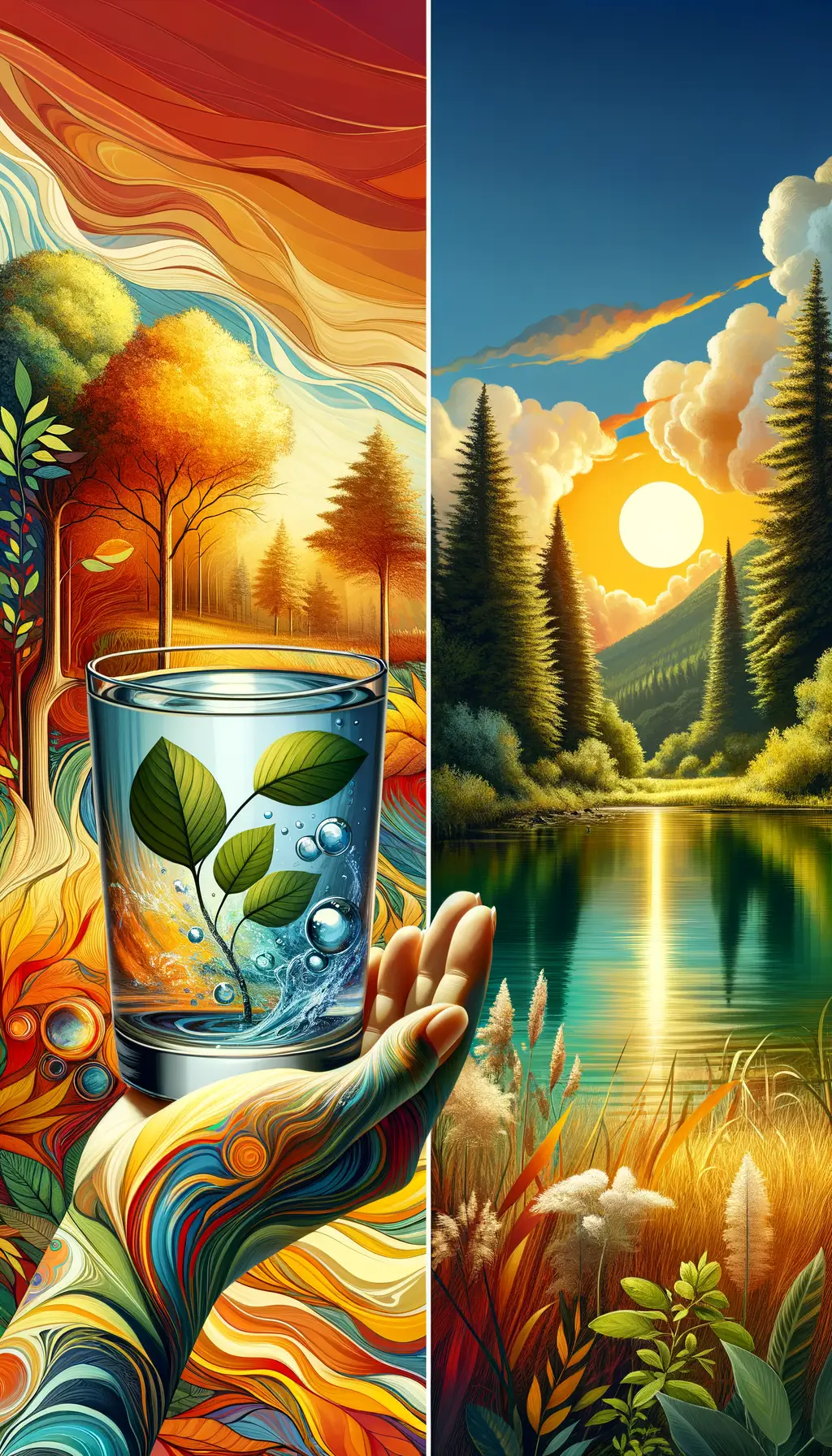 Golden Hush of Waters: Summer's Embrace in Therapeutic Light