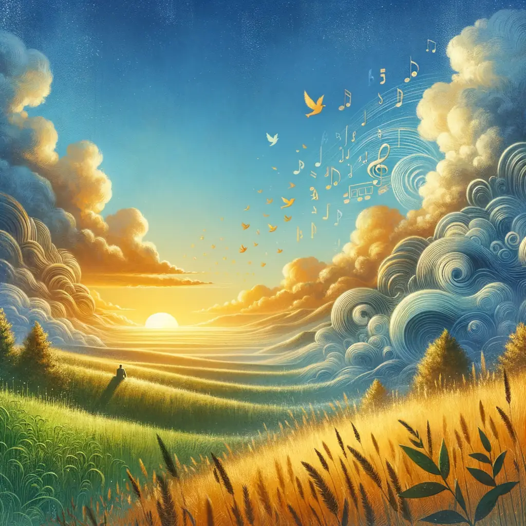 Whispers of Tranquility: A Meadow's Embrace at Sundown