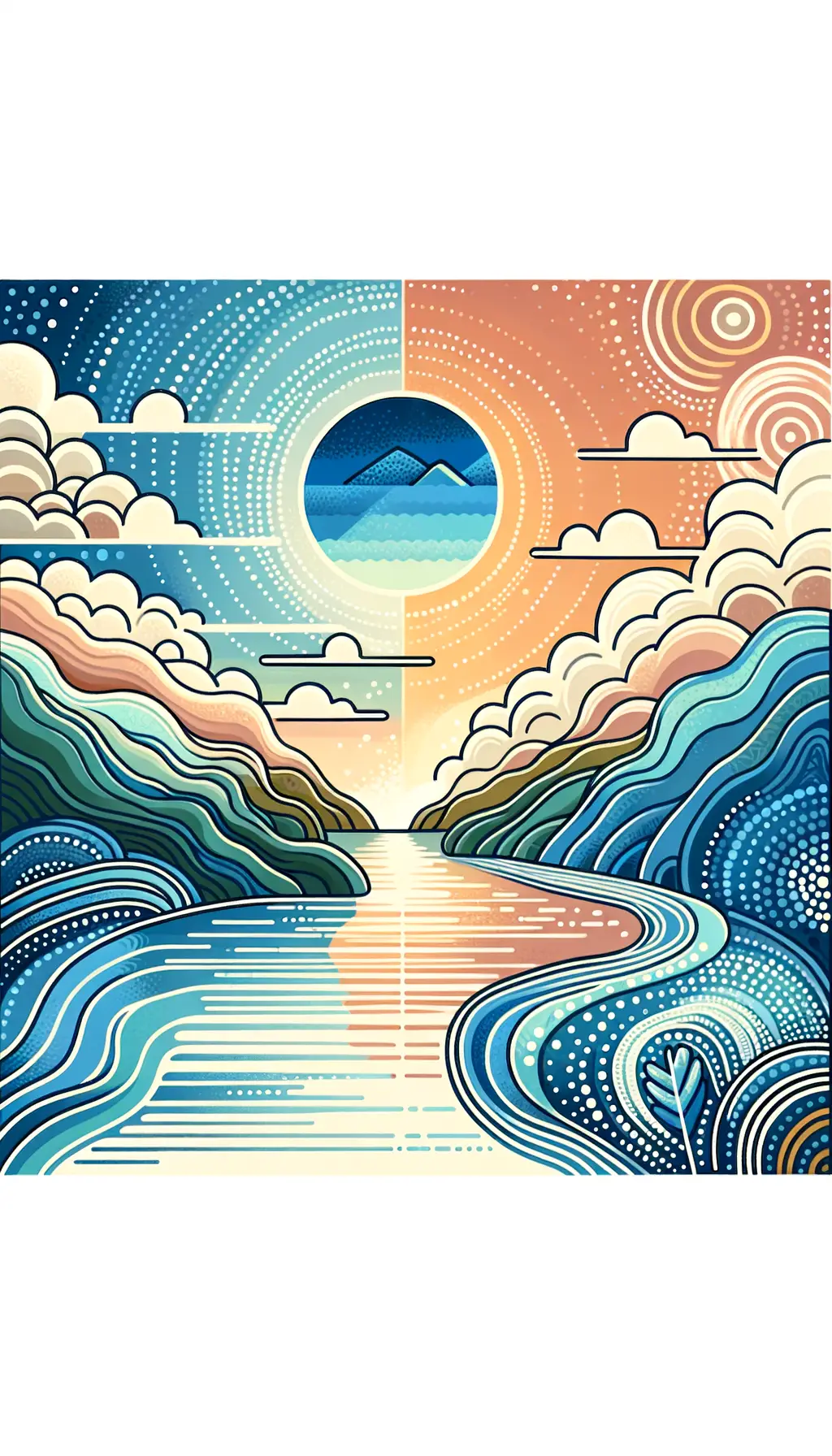 Ripples of Healing: Echoes of Calmness in the Aboriginal Dusk