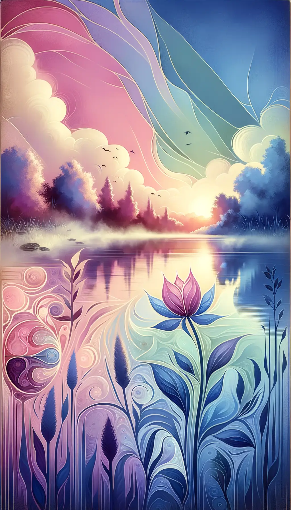 Blossoming Serenity: Dawn's Whisper of Inner Healing
