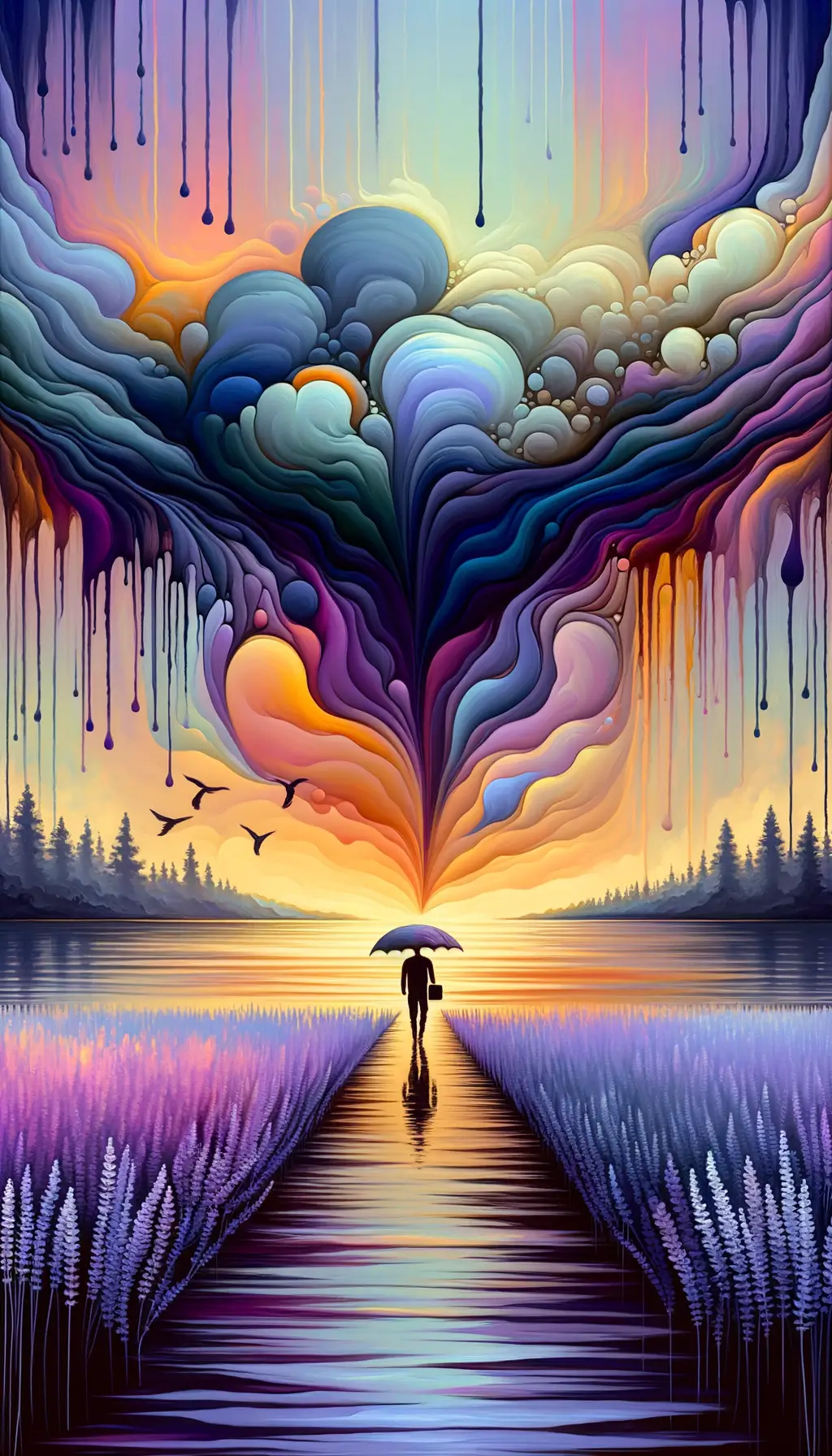 Whispers of Lavender Dreams: Embracing Storms in Serenity