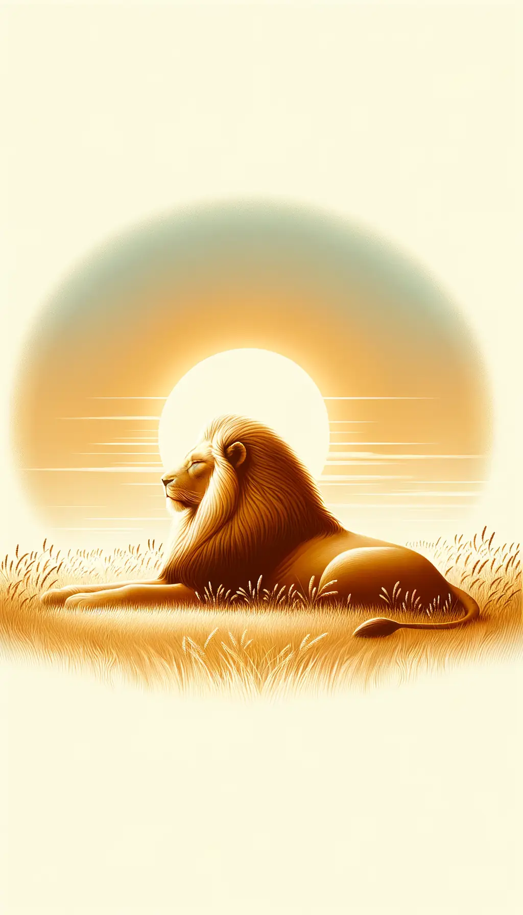 Eclipse of Regeneration: Lion's Reverie in the Meadow