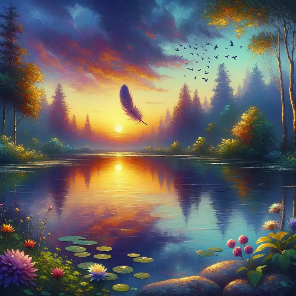 Solace in Sunset's Embrace: A Garden of Healing Bloom