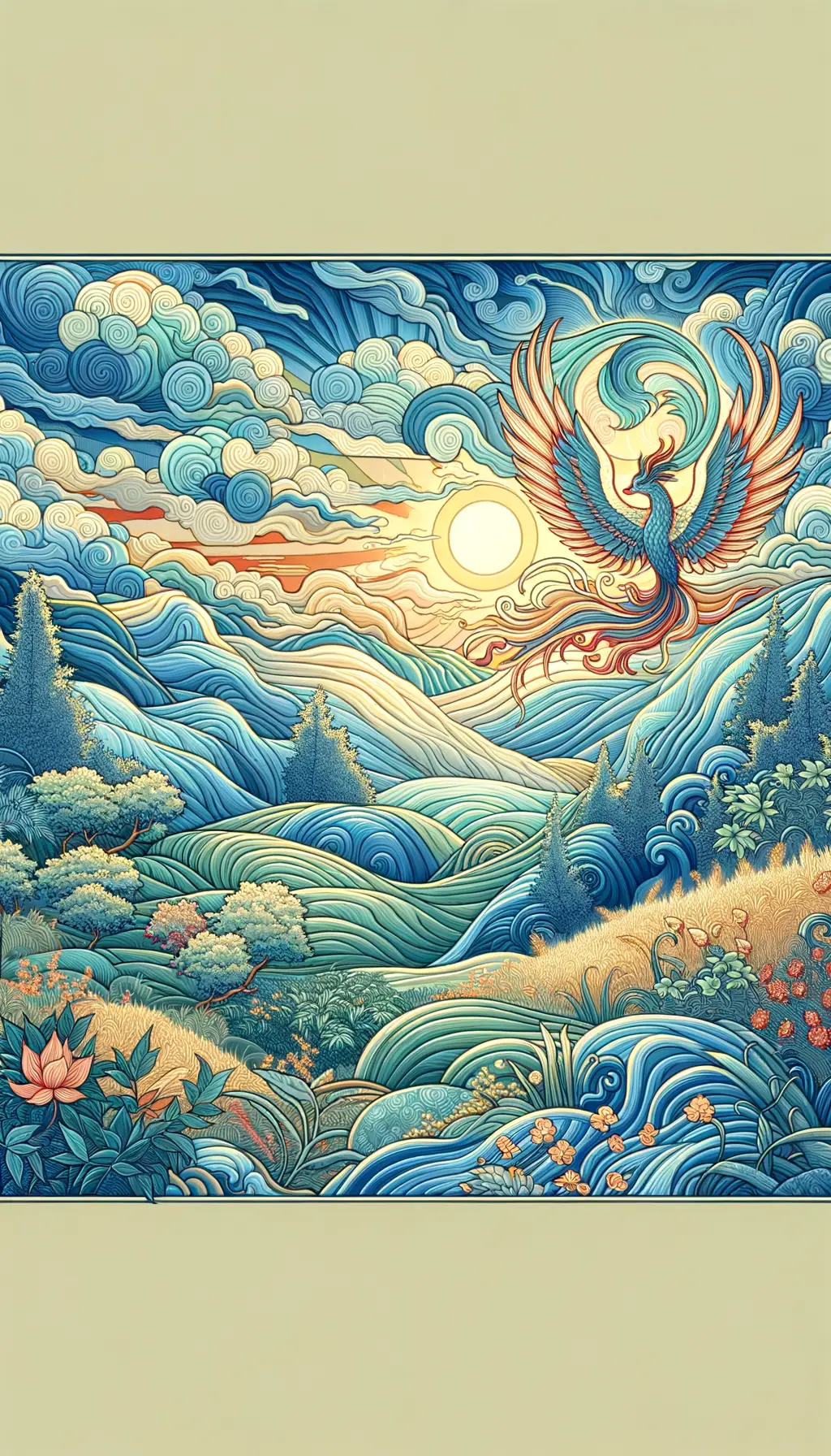 Resilient Flames: Tranquil Harmony in the Meadow