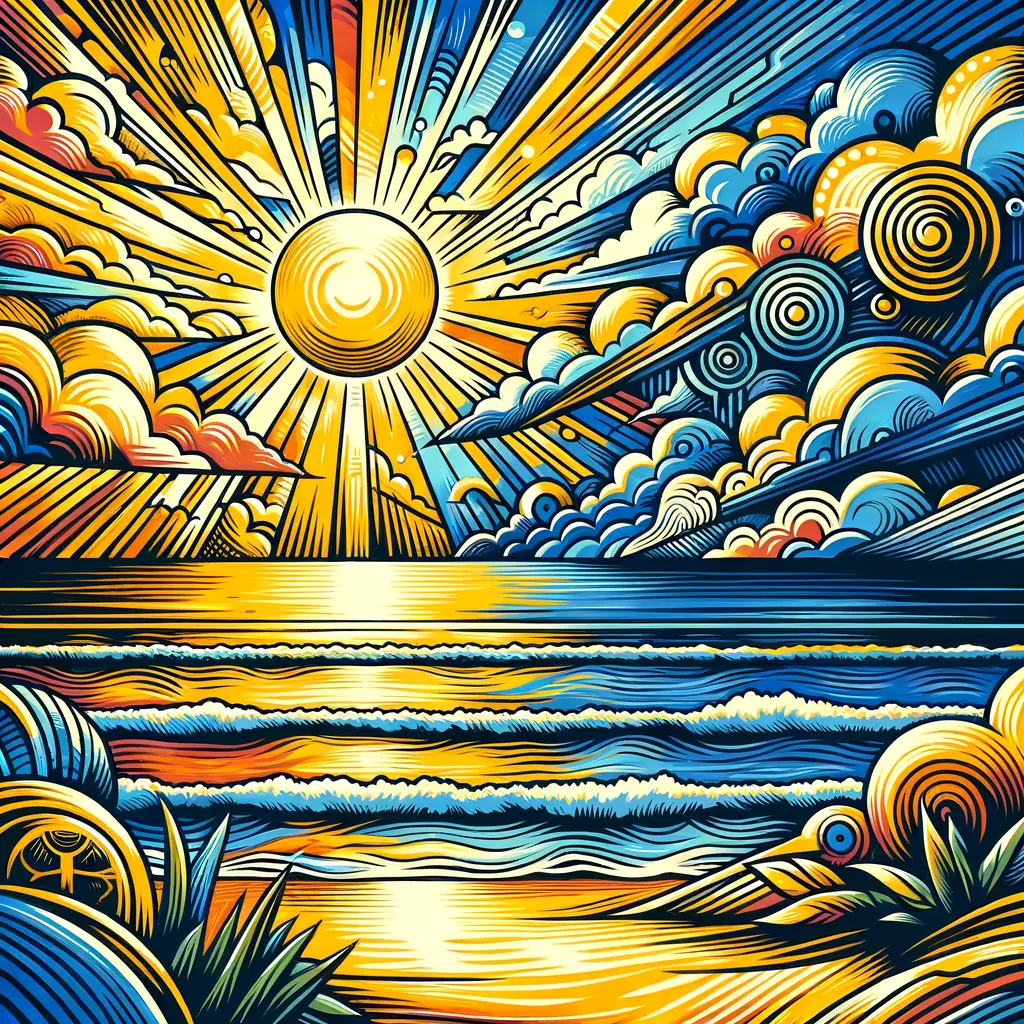 Sunlit Therapy: Waves of Harmony on Serene Sands