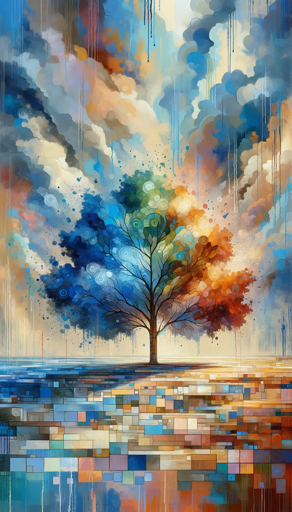 Ethereal Embrace: Autumn's Transformation beneath the Blue Oak
