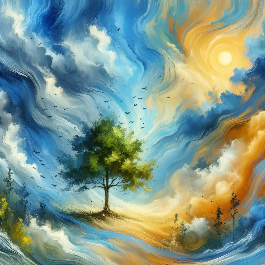 Whispers of Resilience: The Oak and Therapeutic Breeze