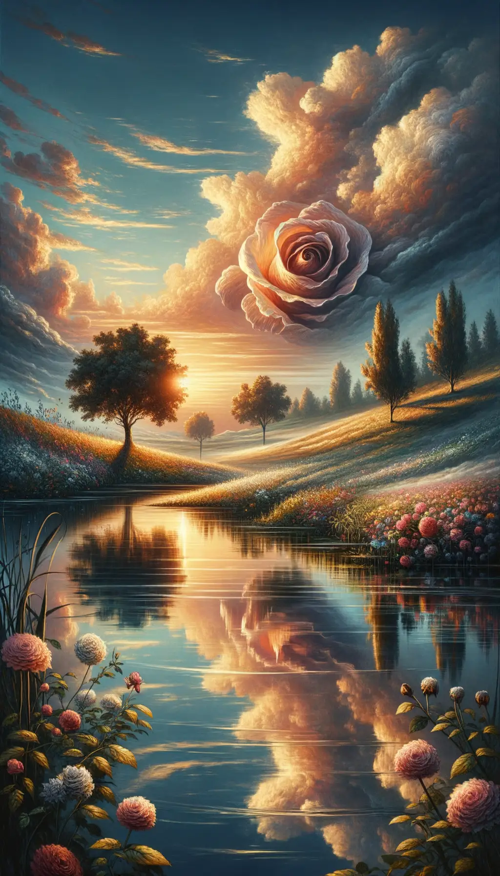 Whispers of Tranquility: Sunset Serenade by the Oak