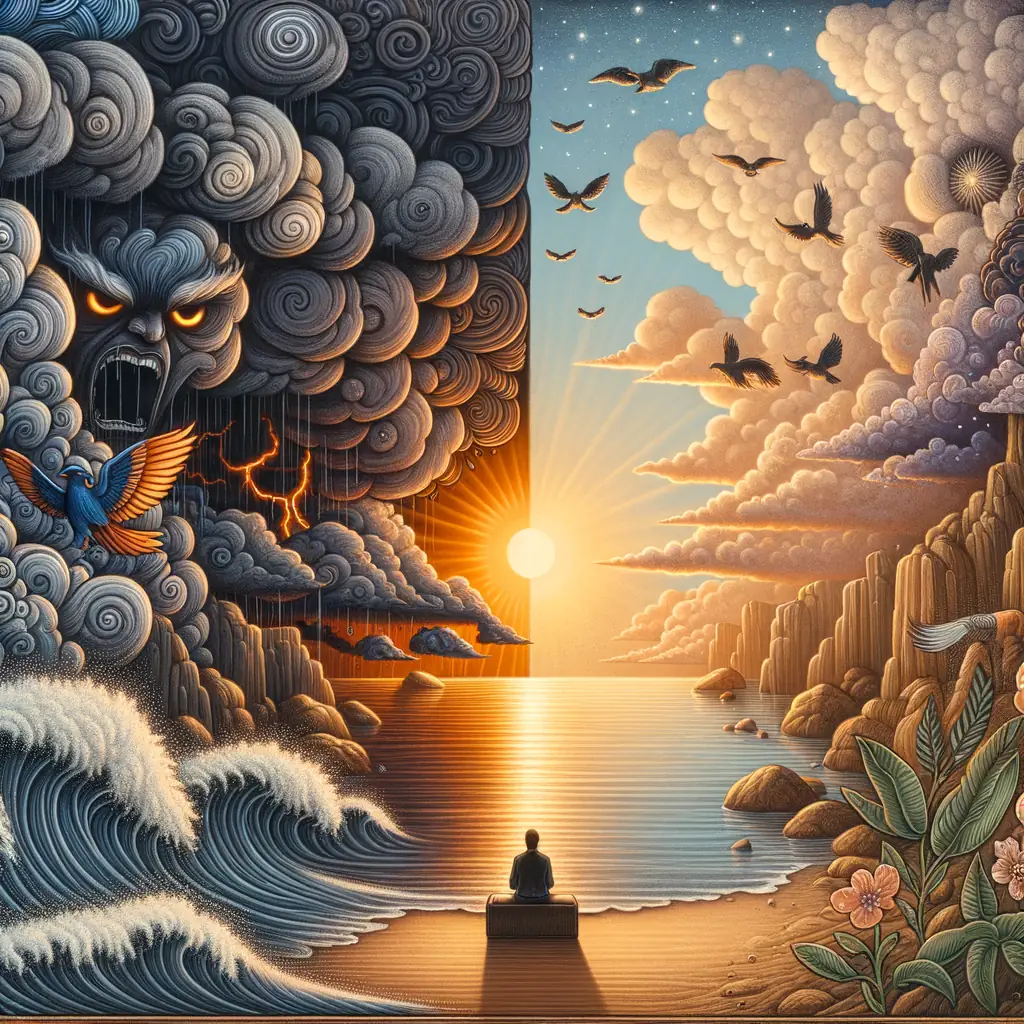Echoes of Resilience: Conversing Emotions amid Storm and Calm