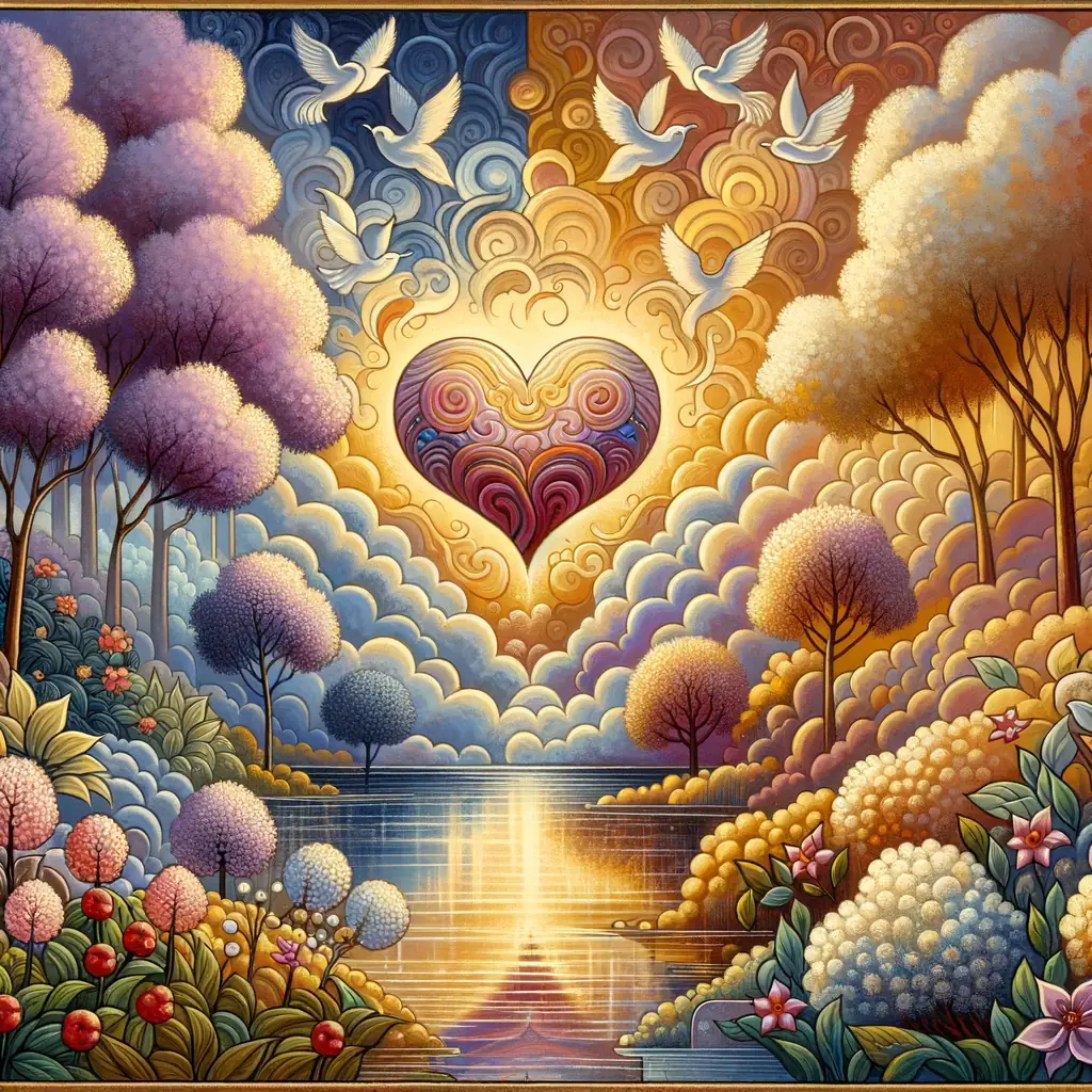 Golden Heart's Elixir: Savoring Serene Soulscape