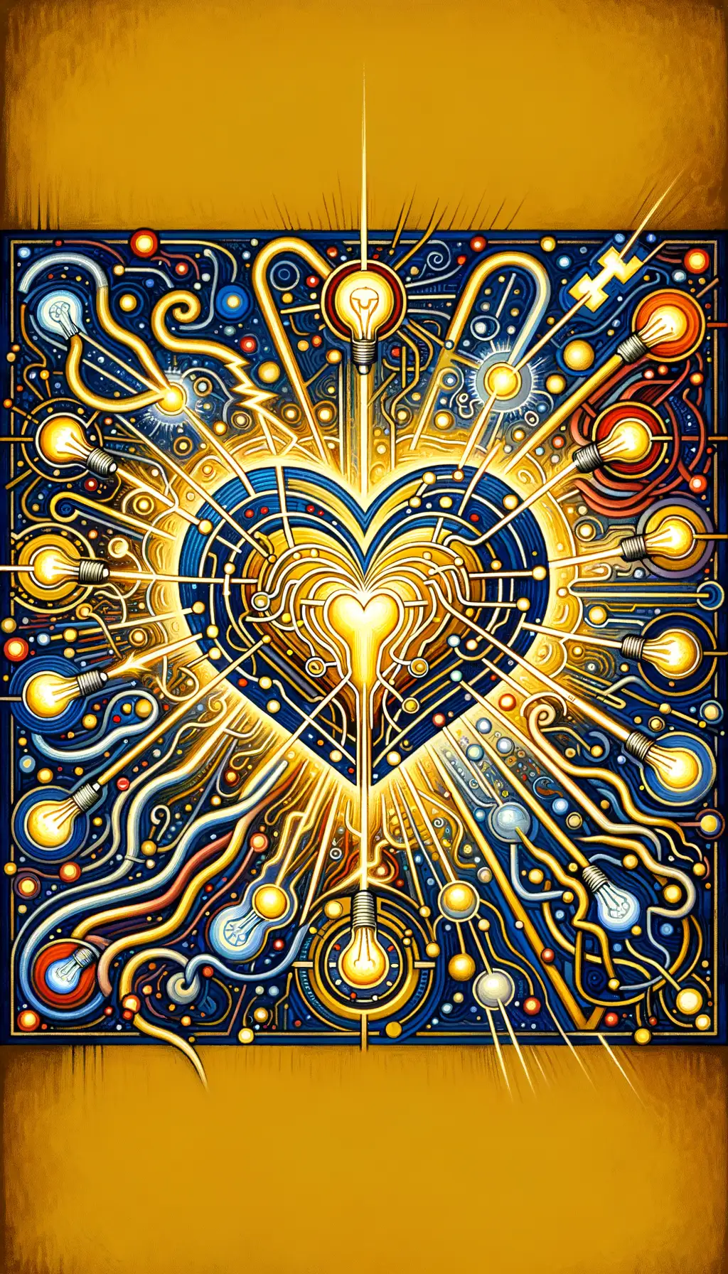 Alchemy of Illuminated Souls: A Heart Awakens to Yellow and Blue