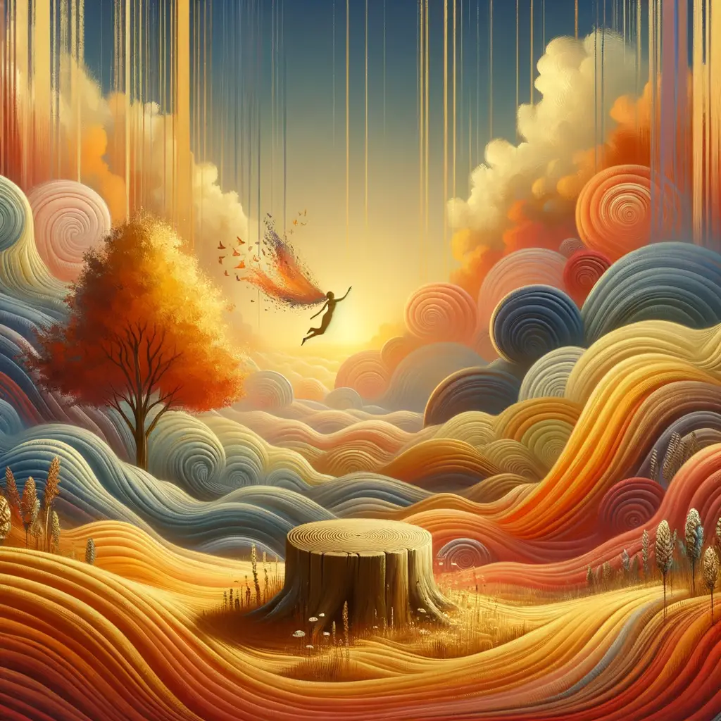 Aurora's Embrace: The Levitating Stump of Healing